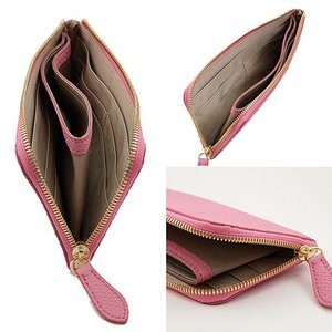 ピンク色のドイツシュリンク薄型長財布