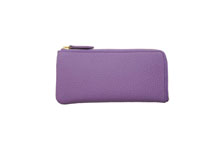 ドイツシュリンクを使用した薄紫色の薄型長財布
