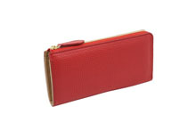 Mezzo Shrinkを使用した赤色のL字ファスナー長財布
