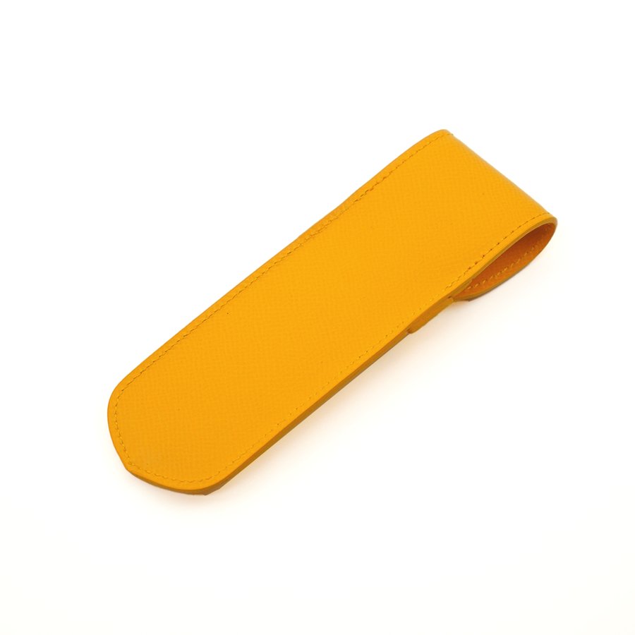黄色のノブレッサカーフ2本差しペンケース