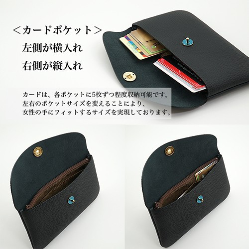 黒色のドイツシュリンクカブセ型長財布の詳細