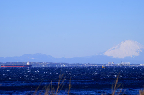 鋸南町から見た富士山