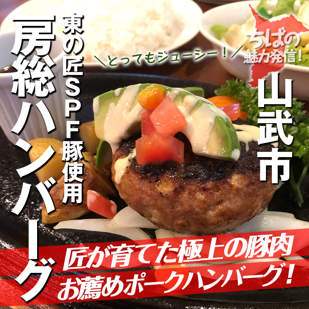 房総ハンバーグ&茹で上げスパゲティ BUON（ヴォン）のアボカド照り焼きハンバーグ