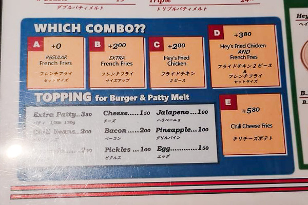 hey's diner ヘイズダイナー_ランチセット選べるサイドメニュー